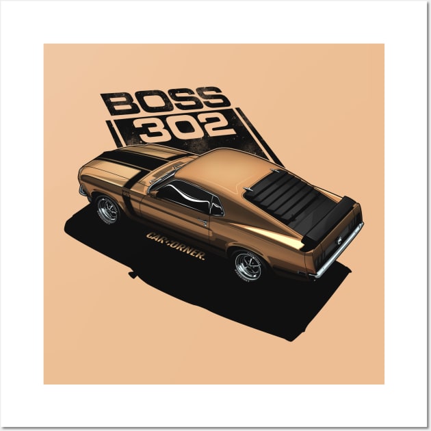 USDM - Classic Racecar BOSS 302 - CarCorner Wall Art by CarCorner - Automotive Artwork